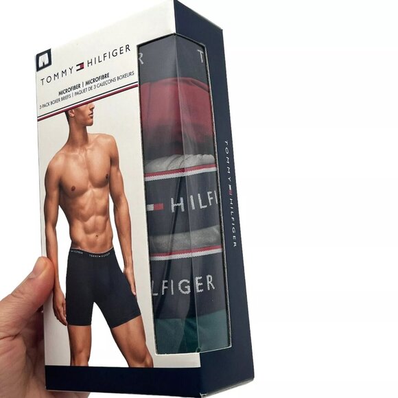 Tommy Hilfiger Other - Tommy Hilfiger Mens Boxer Briefs Size XL-XXL Microfiber Underwear Multic- 3 Pack